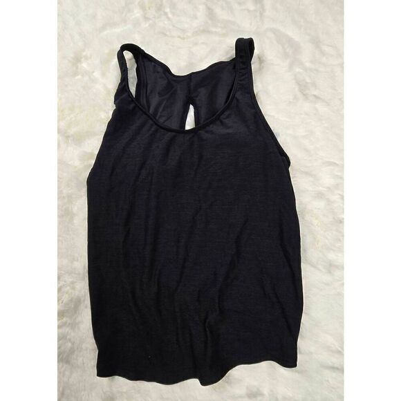 Kona Sol Black Tie Back Tankini Top Small - Picture 1 of 4